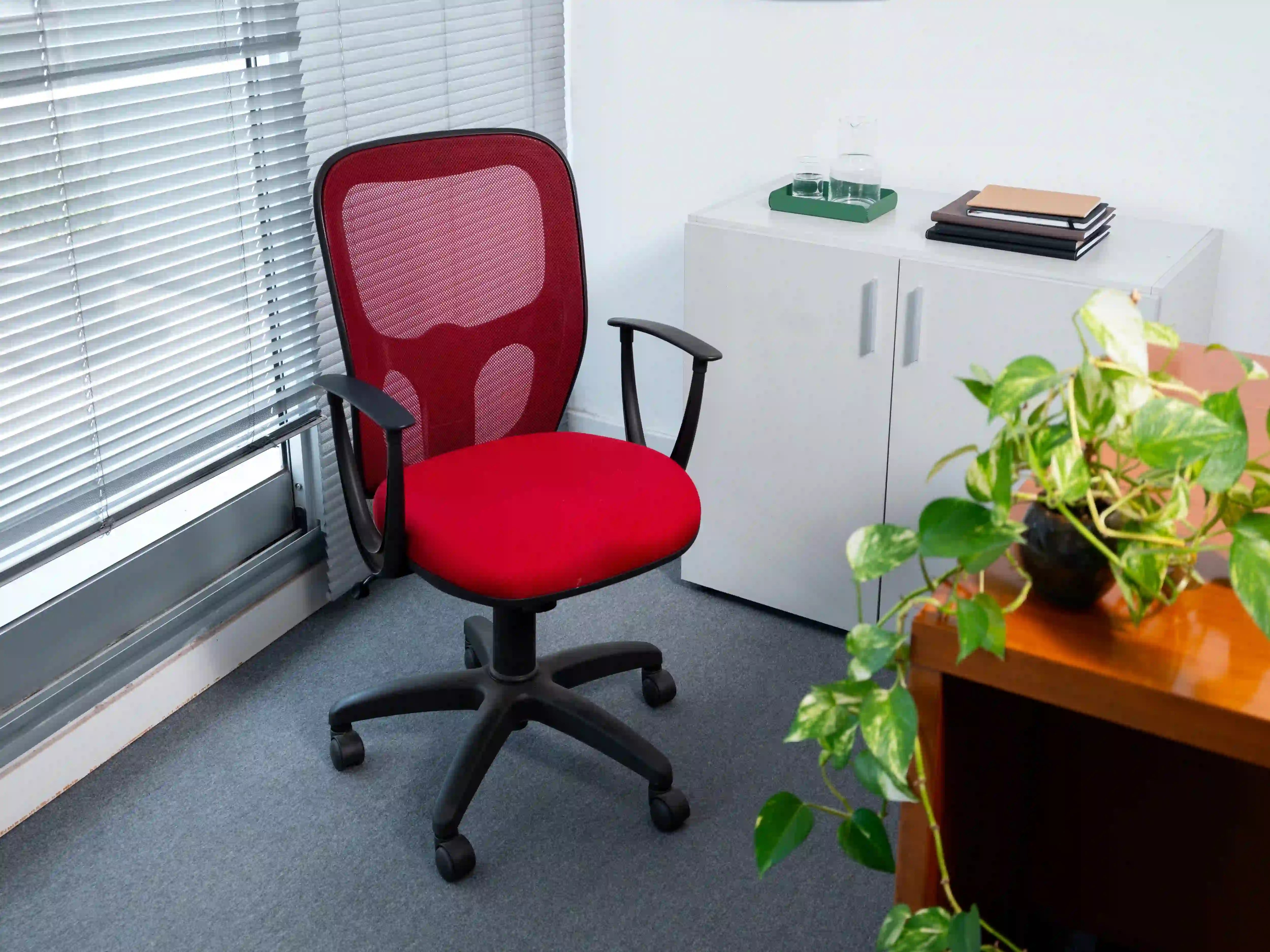 Mirai premium ergonomic office chair with mesh backrest and lumbar support in a modern Indian workspace