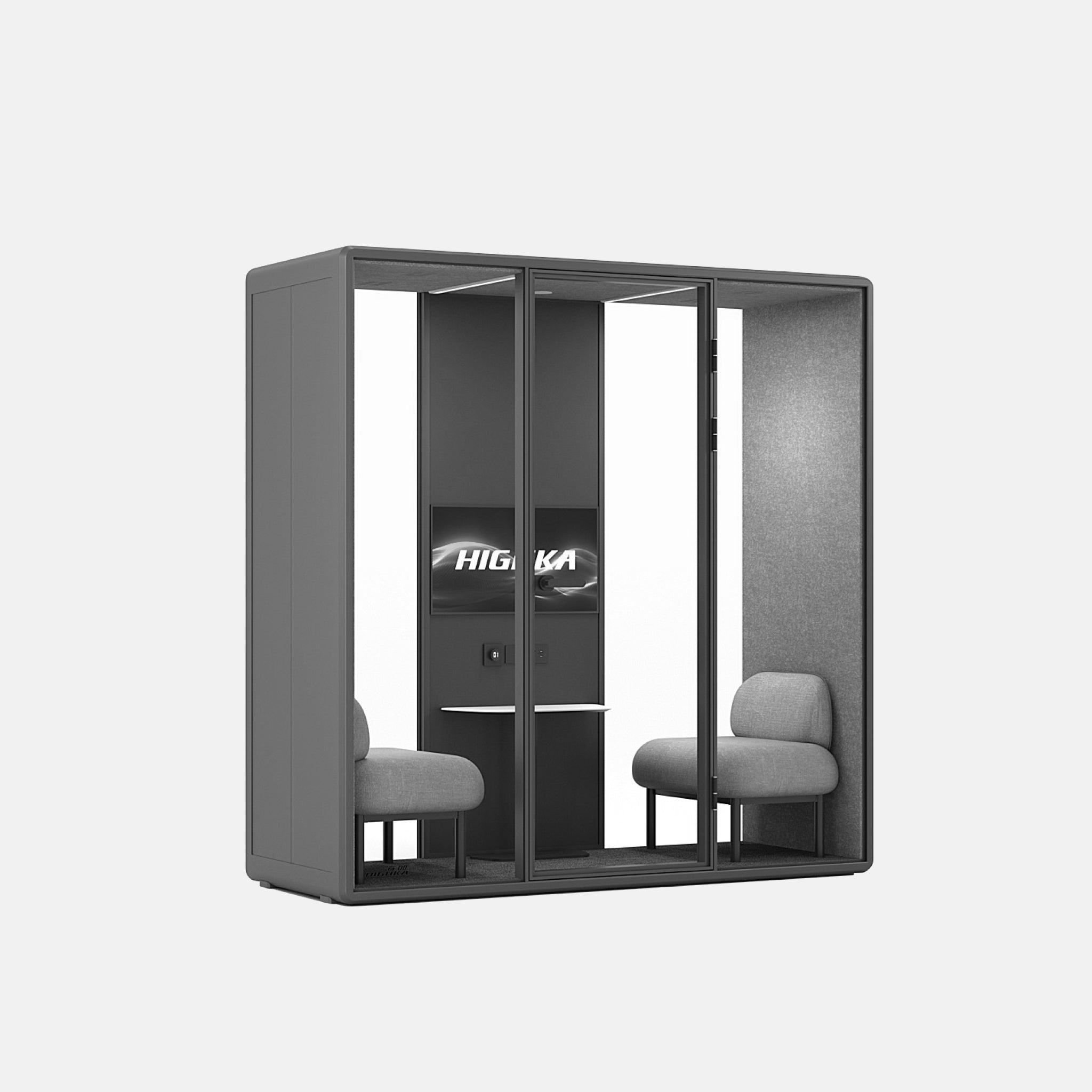 Charcoal 1-2 People Office Privacy Pod