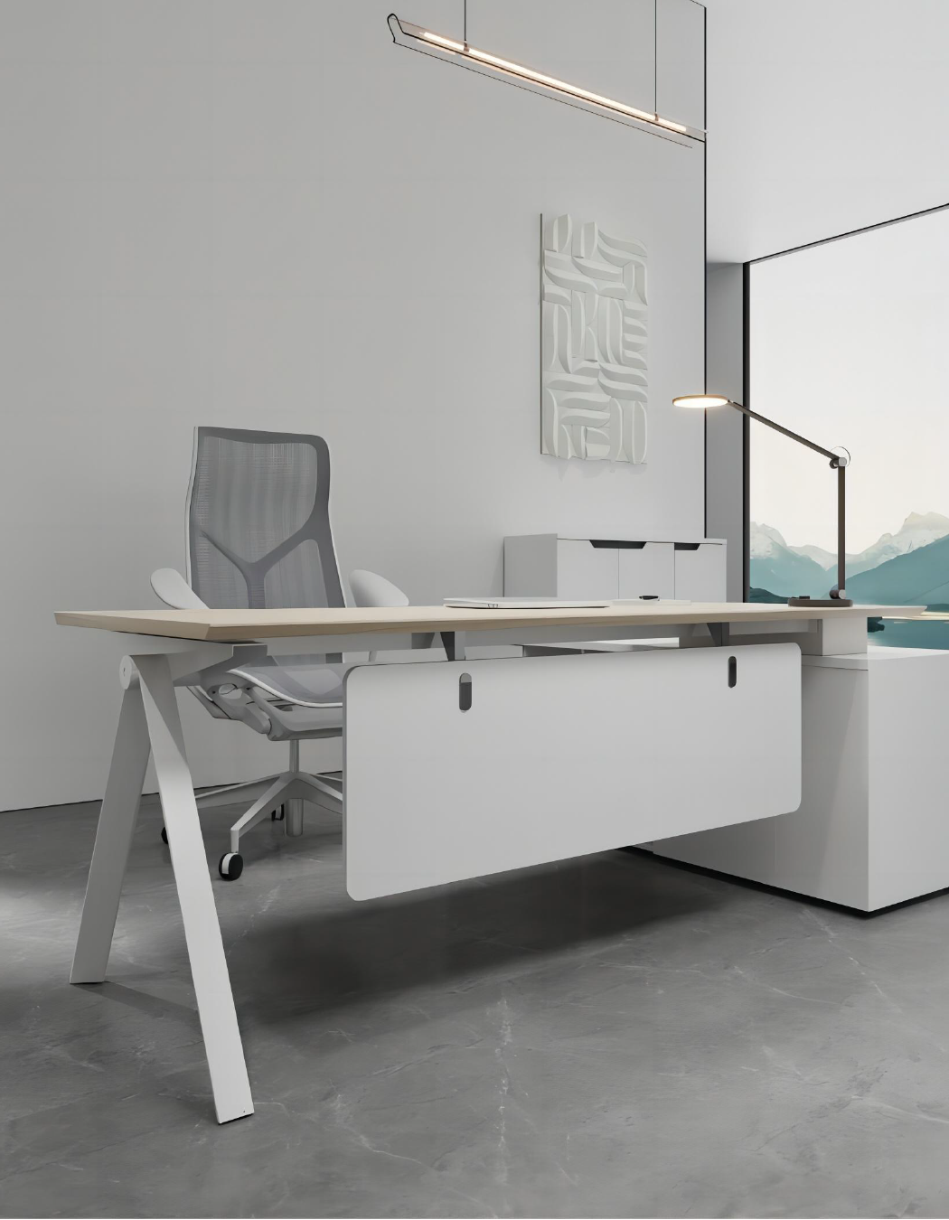 Modern Office Cabin Executive Desk with Storage