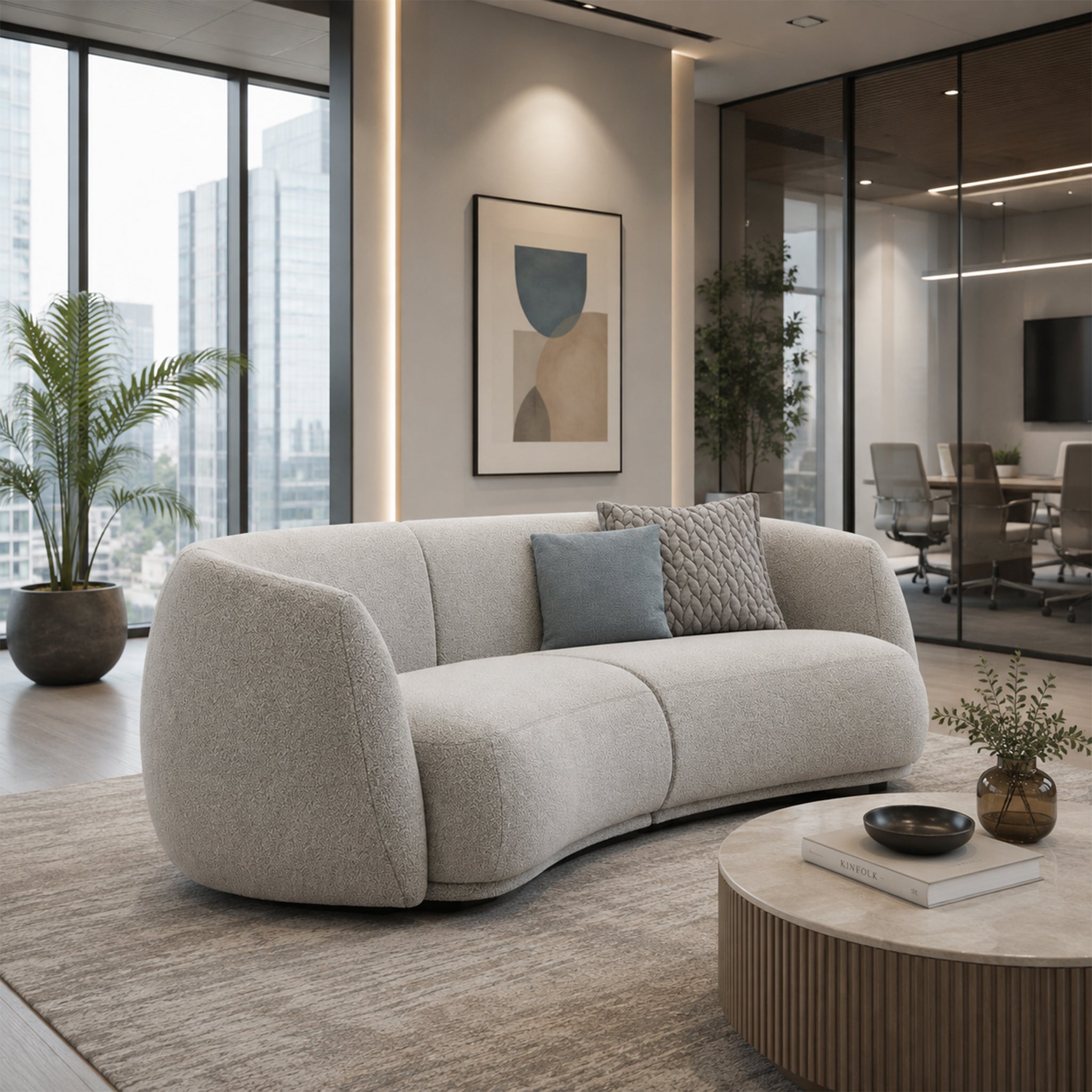 Luna Curve 3-Seater Sofa